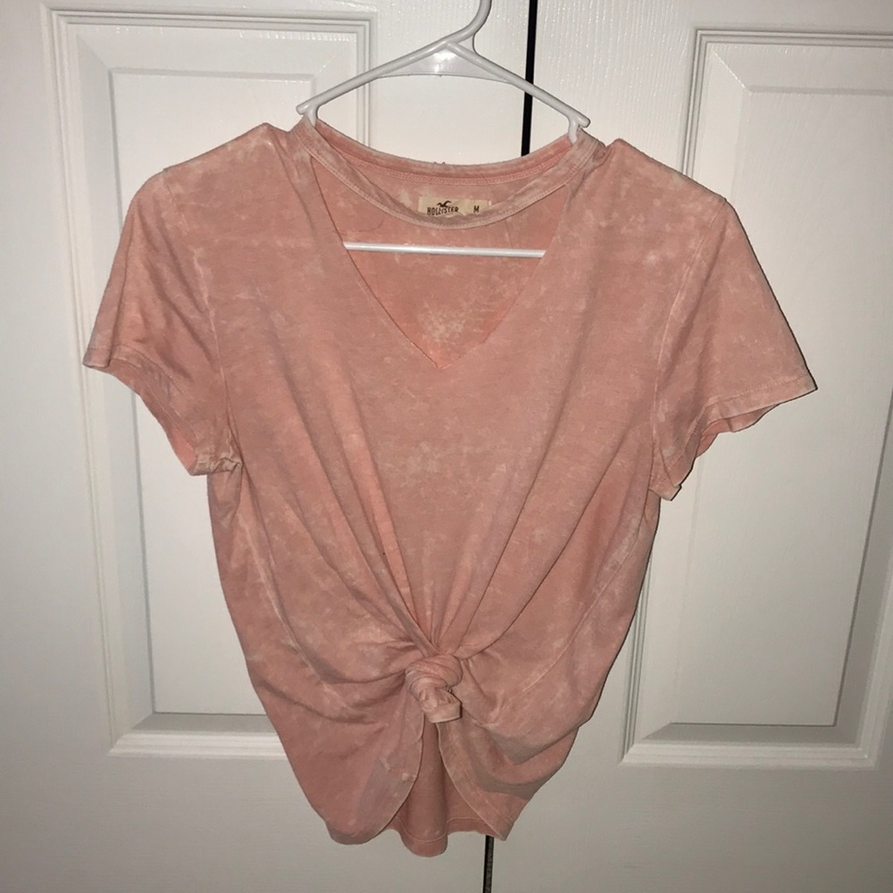 Hollister Pink V Neck Cut Out Top!
